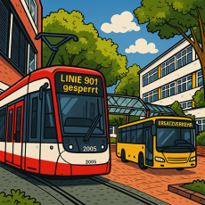 Linie 901 gesperrt – Ersatzbusse unterwegs